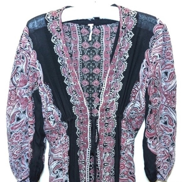 Free people azalea bohemian midi dress sz xs - Picture 4 of 13